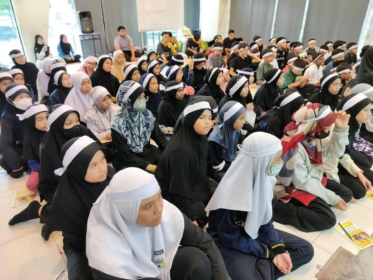 Teacher guiding students during activity